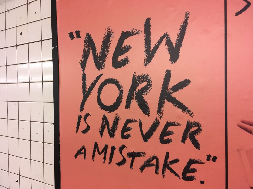 New York is never a mistake